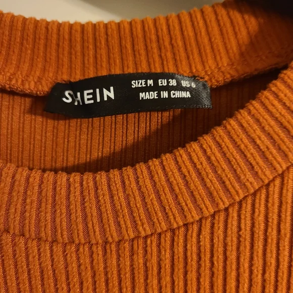 SHEIN EMERY ROSE Ruffle Hem Rib-Knit Dress - Picture 8 of 10